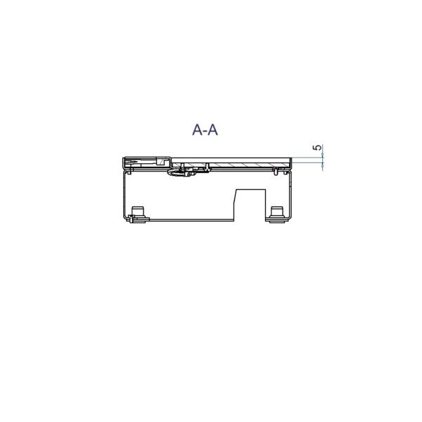 Produktbild UBD 167 052  -  Unterflur-Bodendose UBD 160 small inkl. Deckel, flach (SVZ), ohne Kante, 5mm Vertiefung und 1 Bürstenauslass